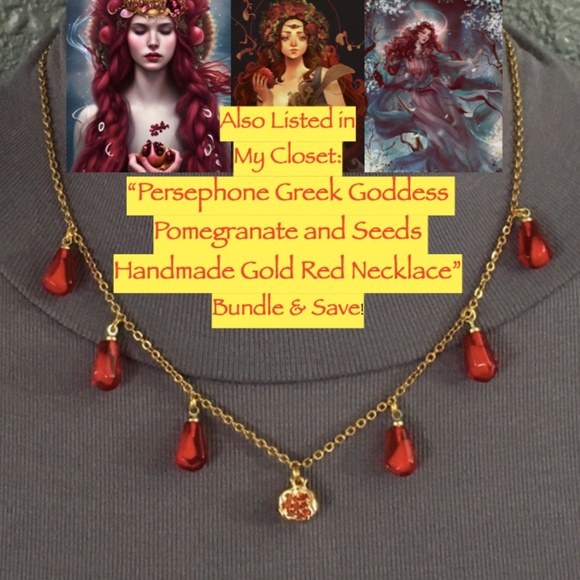 Orpheus & Eurydice Greek Mythology Handmade Necklace, Lyre, Music, Skulls, Heart - Picture 15 of 15